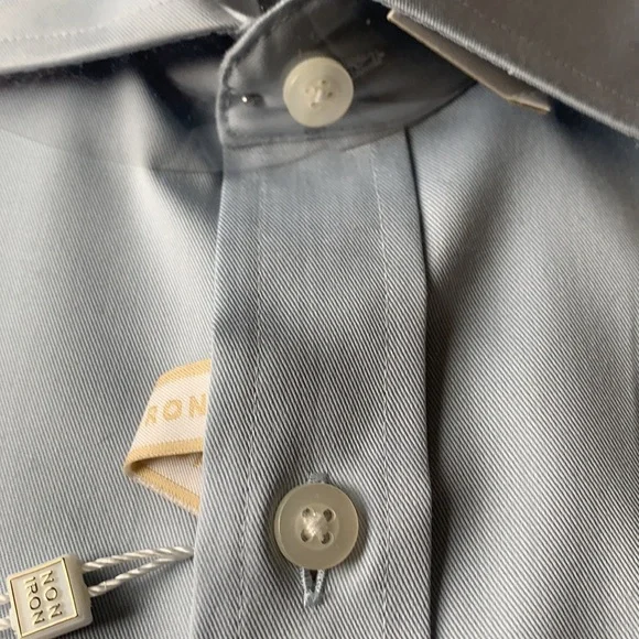 Michael Kors Non Iron Steel Gray Men’s Dress Shirt 17 34/35 BNWT - Picture 5 of 6